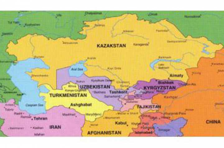 Казахстан восточная азия. Политическая карта средней Азии. Карта средней Азии и Афганистана. Центральная и средняя Азия на карте. Карта центральной Азии и Афганистана.